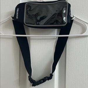 Black and Gray Running Belt with Phone Holder